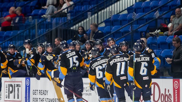 Hawkins hat trick leads Walleye to a win in Kalamazoo