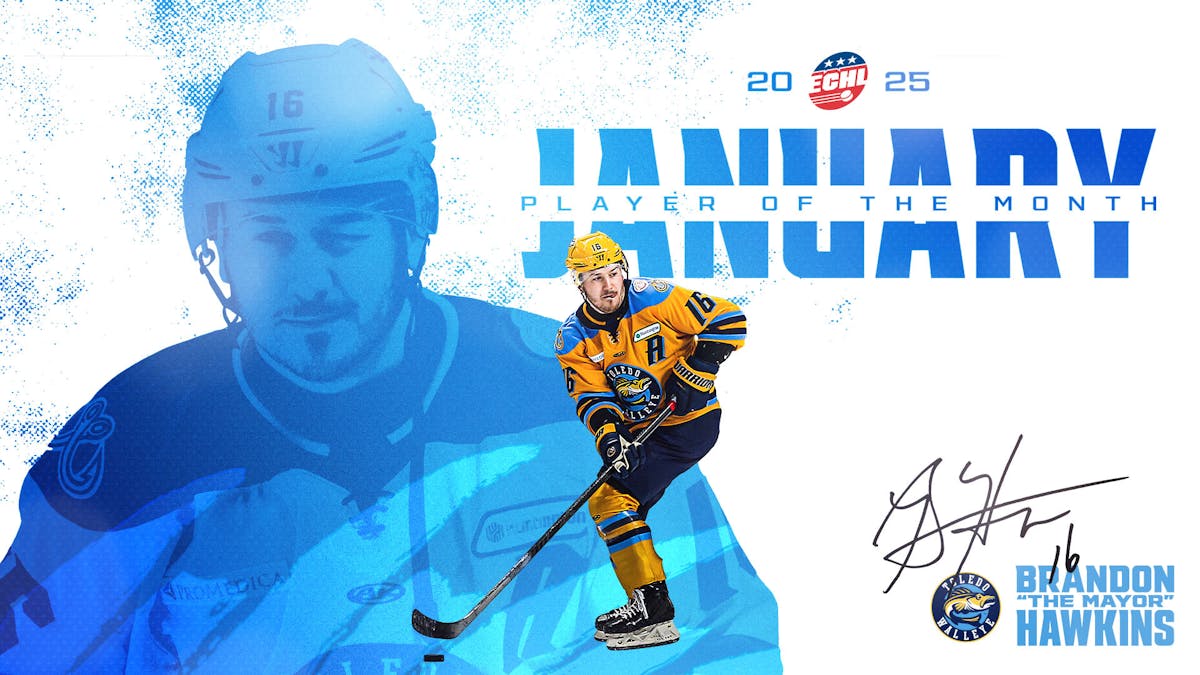 Brandon Hawkins named Warrior Hockey ECHL January Player of the Month