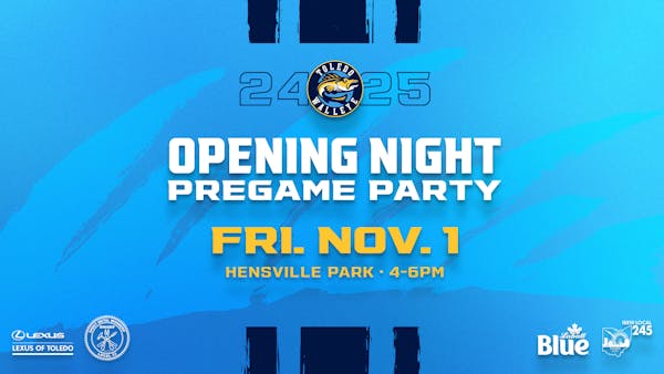 Start the party early at Opening Night on November 1