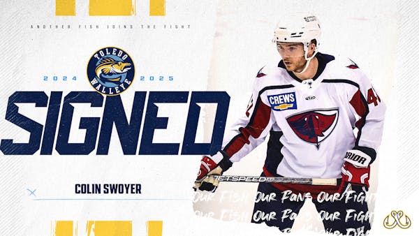 Defenseman Colin Swoyer signs with the Walleye for this season